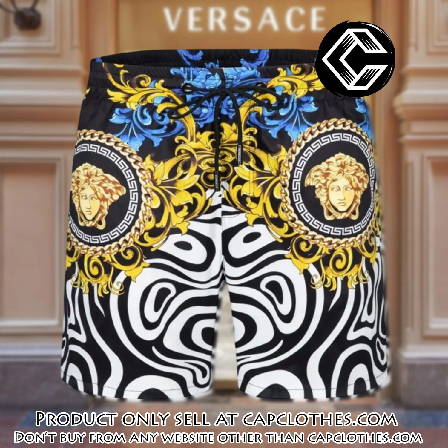 Versace new 3d luxury all over print shorts pants for men cc5436587